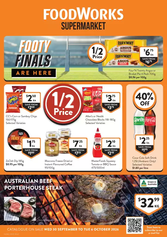 Foodworks catalogue | Supermarket | 2026-09-30T00:00:00.000Z - 2026-10-06T00:00:00.000Z