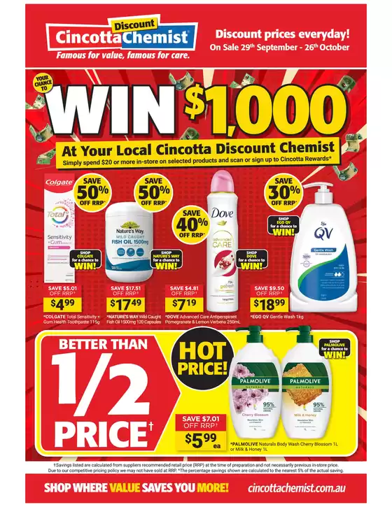 Cincotta Chemist catalogue | Cincotta Chemist Birthday | 2026-09-29T00:00:00.000Z - 2026-10-26T00:00:00.000Z