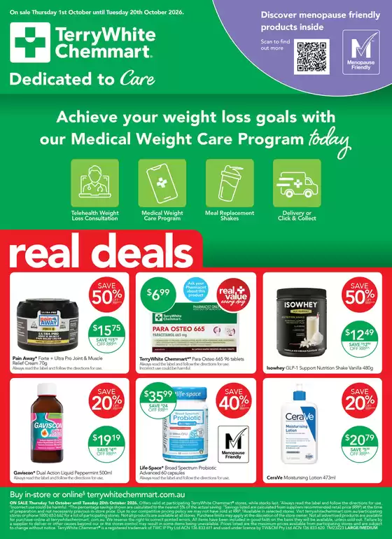 TerryWhite Chemmart catalogue | Real Deals | 2026-10-01T00:00:00.000Z - 2026-10-20T00:00:00.000Z