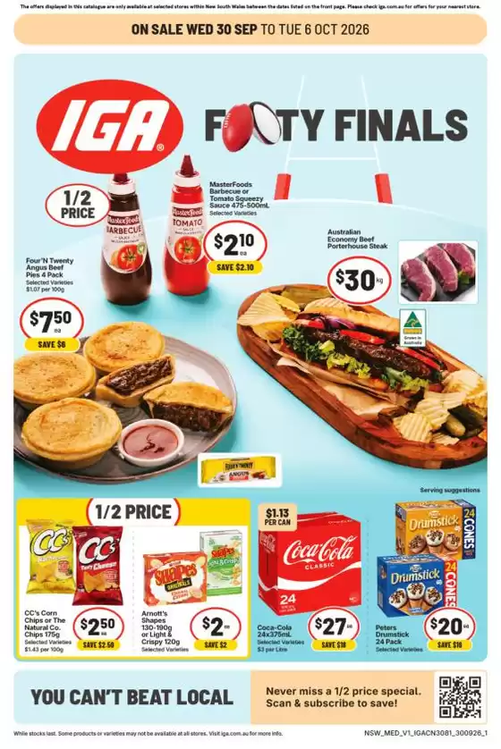 IGA catalogue | IGA 30/09 | 2026-09-30T00:00:00.000Z - 2026-10-06T00:00:00.000Z