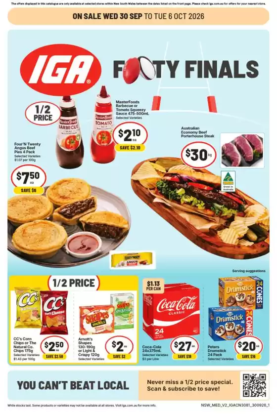 IGA catalogue in Mackay QLD | IGA 30/10 | 2026-09-30T00:00:00.000Z - 2026-10-06T00:00:00.000Z