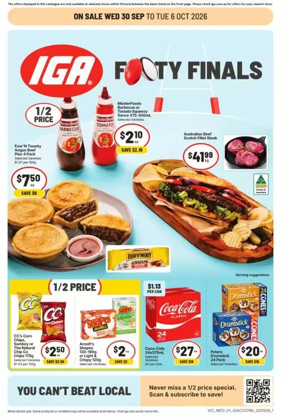 IGA catalogue in Barwon Heads VIC | IGA 30/09 | 2026-09-30T00:00:00.000Z - 2026-10-06T00:00:00.000Z