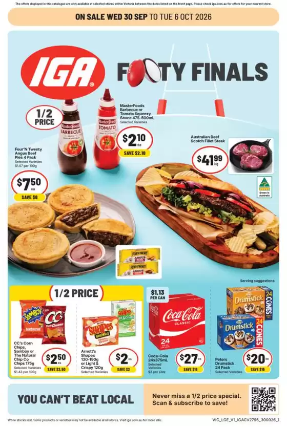 IGA catalogue in Bendigo VIC | IGA 30/09 | 2026-09-30T00:00:00.000Z - 2026-10-06T00:00:00.000Z