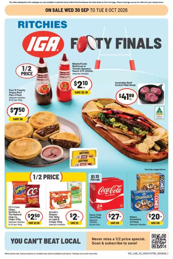 IGA catalogue in Warracknabeal VIC | IGA 30/09 | 2026-09-30T00:00:00.000Z - 2026-10-06T00:00:00.000Z