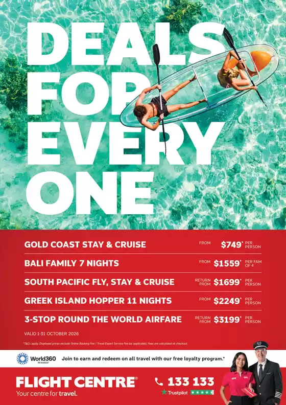 Flight Centre catalogue in Berry NSW | Deals for Everyone - October 2026 | 2026-10-01T00:00:00.000Z - 2026-10-31T00:00:00.000Z