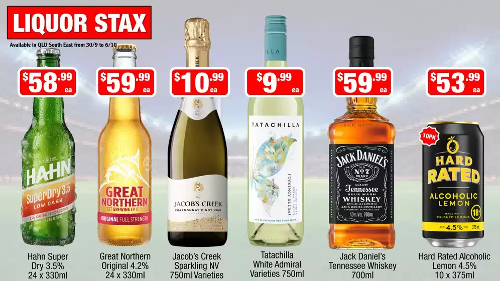 Liquor Stax catalogue | Great offer for all customers | 2026-09-30T00:00:00.000Z - 2026-10-06T00:00:00.000Z