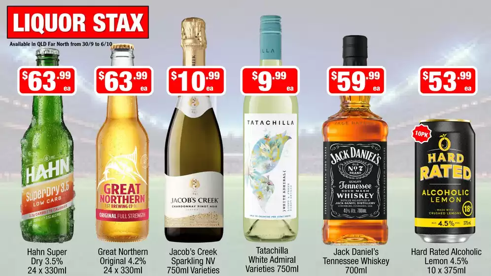 Liquor Stax catalogue | Current deals and offers | 2026-09-30T00:00:00.000Z - 2026-10-06T00:00:00.000Z