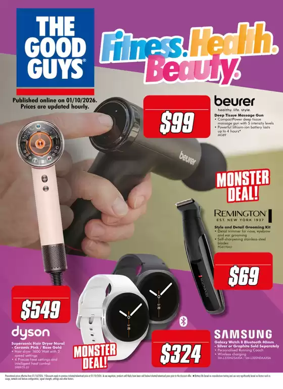 The Good Guys catalogue | Fitness. Health. Beauty. | 2026-10-02T00:00:00.000Z - 2026-10-18T00:00:00.000Z