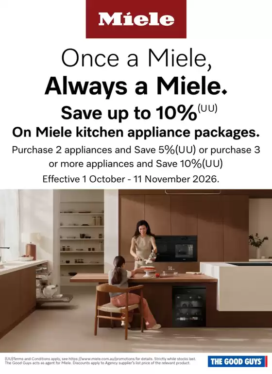 The Good Guys catalogue | Once a Miele, Always a Miele | 2026-10-02T00:00:00.000Z - 2026-11-11T00:00:00.000Z