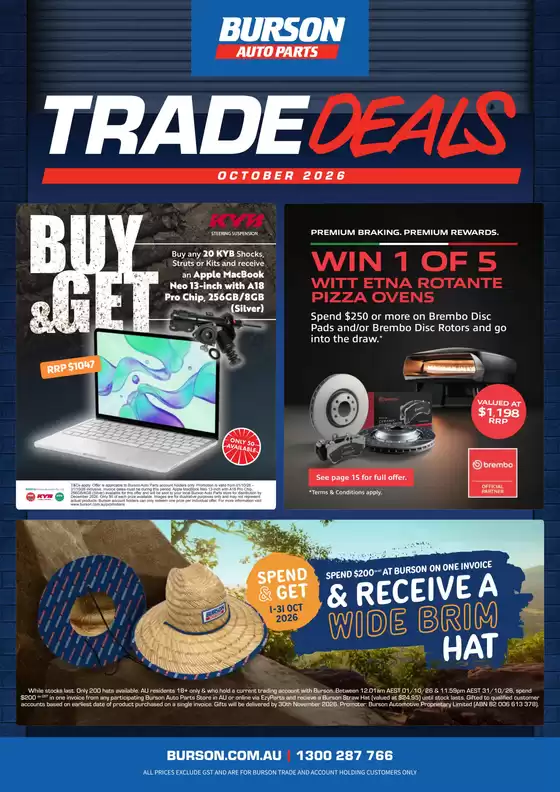 Burson Auto Parts catalogue | October Trade Deals 2026 | 2026-10-02T00:00:00.000Z - 2026-10-31T00:00:00.000Z