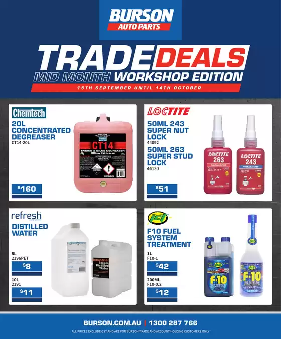Burson Auto Parts catalogue | Mid-Month Trade Deals | 2026-10-02T00:00:00.000Z - 2026-10-14T00:00:00.000Z