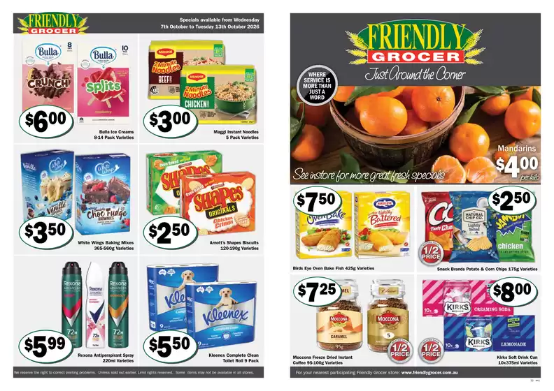 Friendly Grocer catalogue in Moonee Valley VIC | Weekly Specials | 2026-10-07T00:00:00.000Z - 2026-10-13T00:00:00.000Z