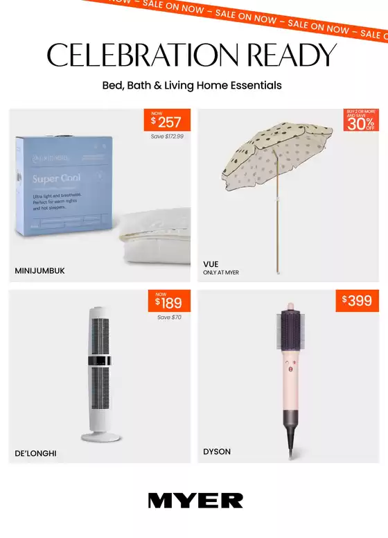 Myer catalogue | Bed, Bath & Living Home Essentials | 2026-10-13T00:00:00.000Z - 2026-11-01T00:00:00.000Z
