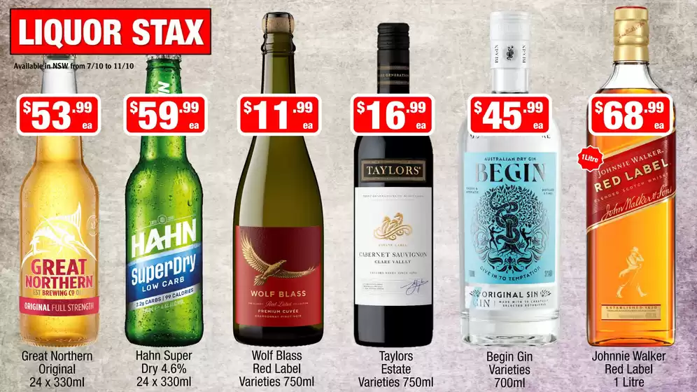 Liquor Stax catalogue | Weekly Specials | 2026-10-07T00:00:00.000Z - 2026-10-11T00:00:00.000Z