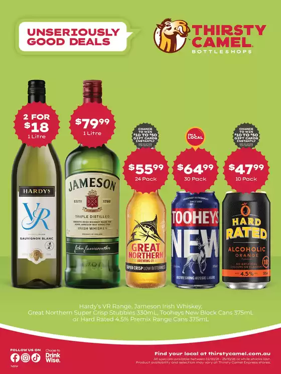 Thirsty Camel catalogue | Unseriously Good Deals 12/10 | 2026-10-12T00:00:00.000Z - 2026-10-25T00:00:00.000Z