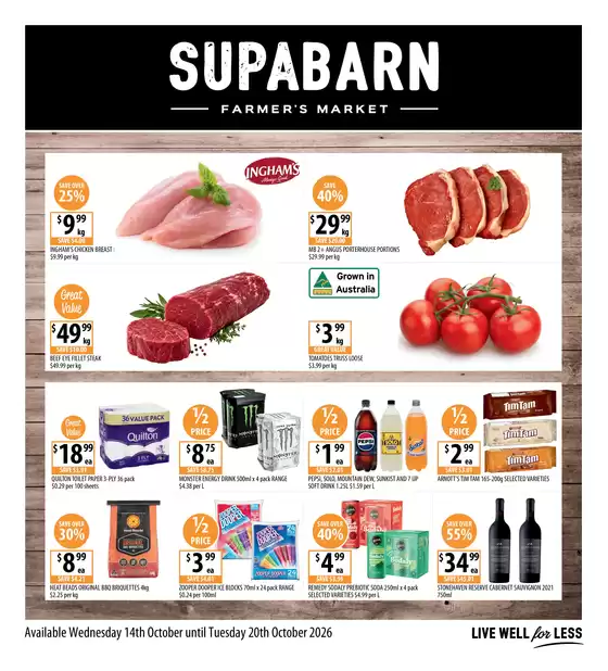 Supabarn catalogue | Weekly Specials 14/10 | 2026-10-14T00:00:00.000Z - 2026-10-20T00:00:00.000Z