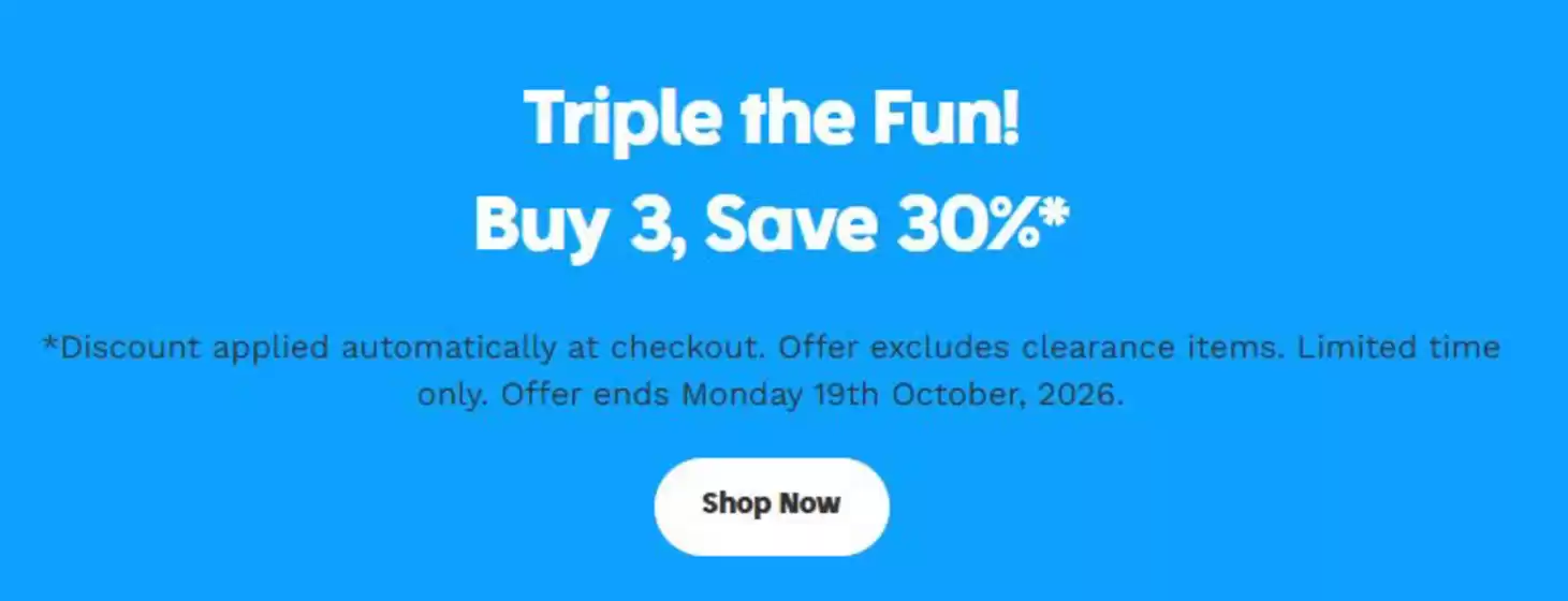 Barbie catalogue | Buy 3, Save 30% | 2026-10-13T00:00:00.000Z - 2026-10-19T00:00:00.000Z
