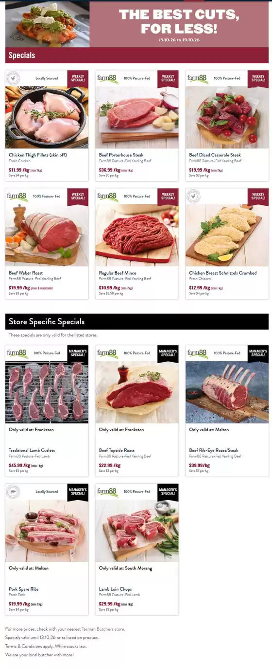Tasman Butchers catalogue | The Best Cuts, For Less! | 2026-10-13T00:00:00.000Z - 2026-10-19T00:00:00.000Z