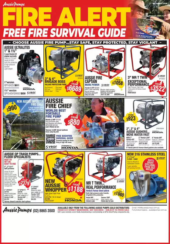 Aussie Pumps catalogue in Crafers SA | Aussie Pumps Specials | 2026-10-13T00:00:00.000Z - 2026-10-31T00:00:00.000Z