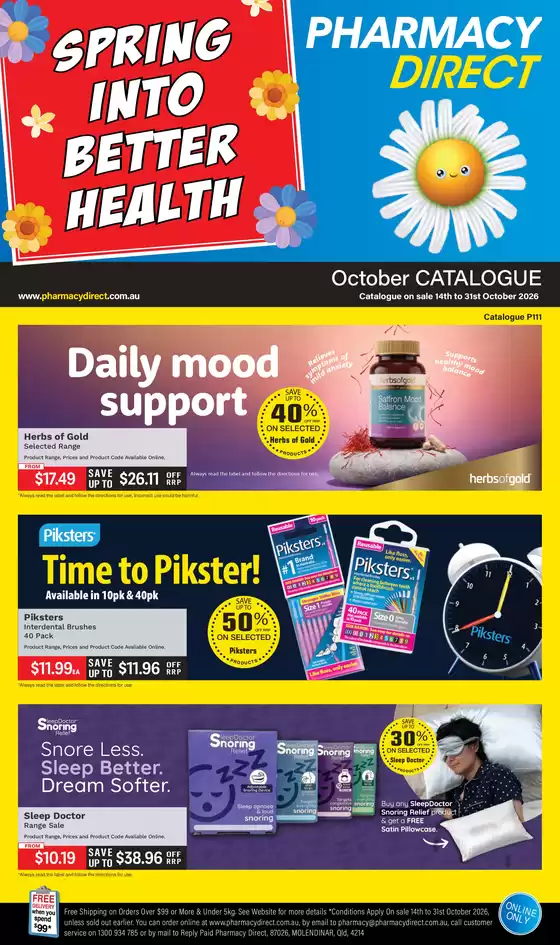 Pharmacy Direct catalogue in St Leonards NSW | Spring Into Better Health | 2026-10-14T00:00:00.000Z - 2026-10-31T00:00:00.000Z