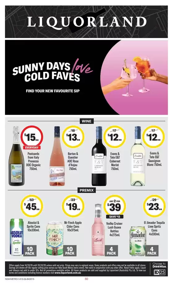 Liquorland catalogue | Weekly Specials | 2026-10-14T00:00:00.000Z - 2026-10-20T00:00:00.000Z