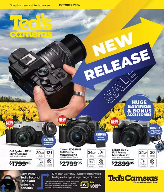 Ted's Cameras catalogue | New Release Sale | 2026-10-14T00:00:00.000Z - 2026-11-01T00:00:00.000Z