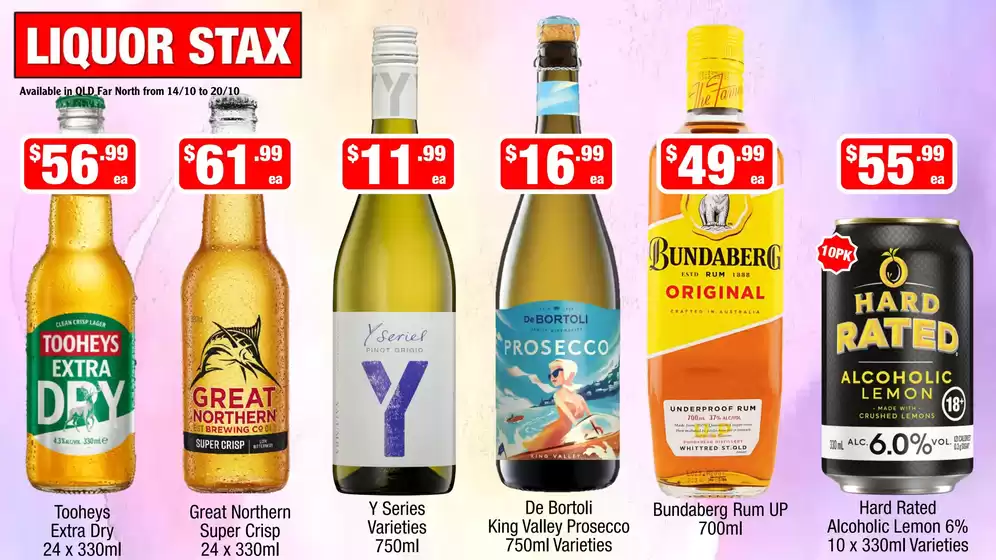 Liquor Stax catalogue | Save now with our deals | 2026-10-14T00:00:00.000Z - 2026-10-20T00:00:00.000Z