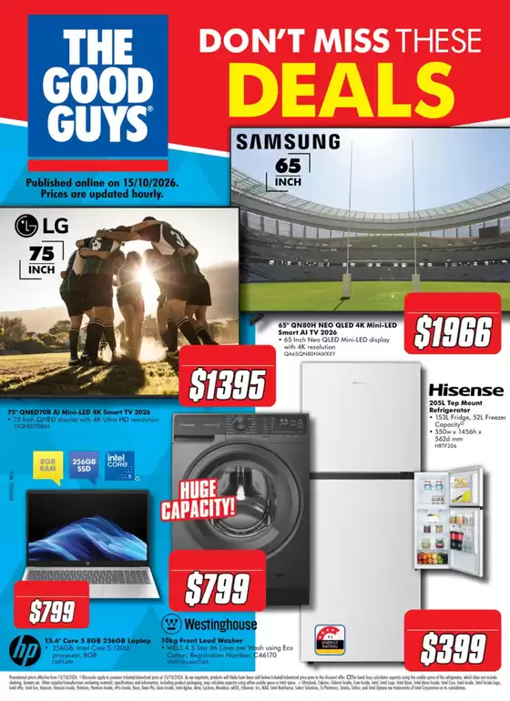 The Good Guys catalogue | Don't Miss These Deals | 2026-10-15T00:00:00.000Z - 2026-10-21T00:00:00.000Z