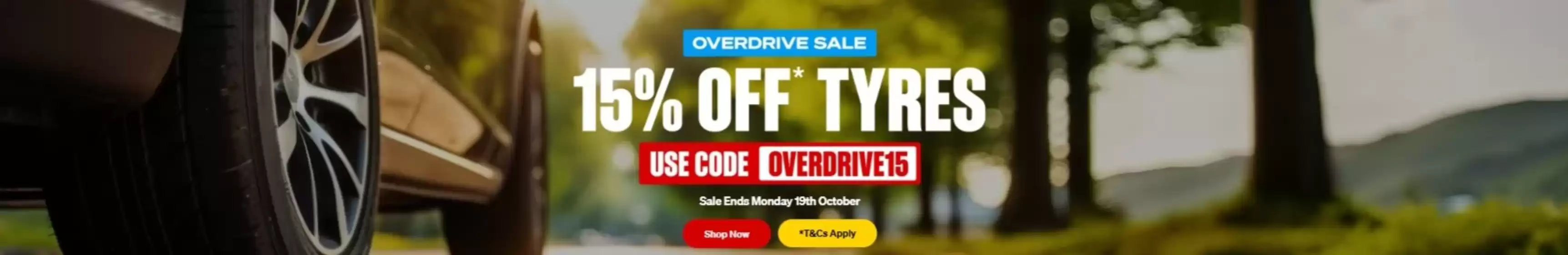 Supercheap Auto catalogue | 15% OFF Tyres | 2026-10-19T00:00:00.000Z - 2026-10-19T00:00:00.000Z