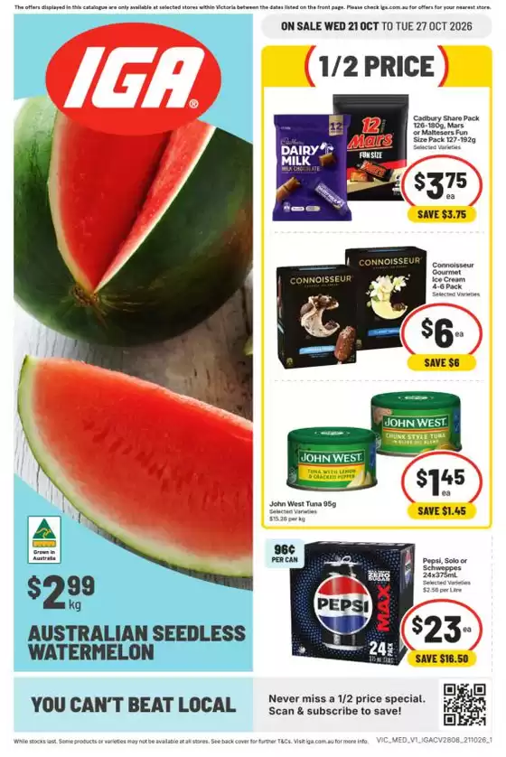IGA catalogue in Longwarry VIC | IGA 21/10 | 2026-10-21T00:00:00.000Z - 2026-10-27T00:00:00.000Z