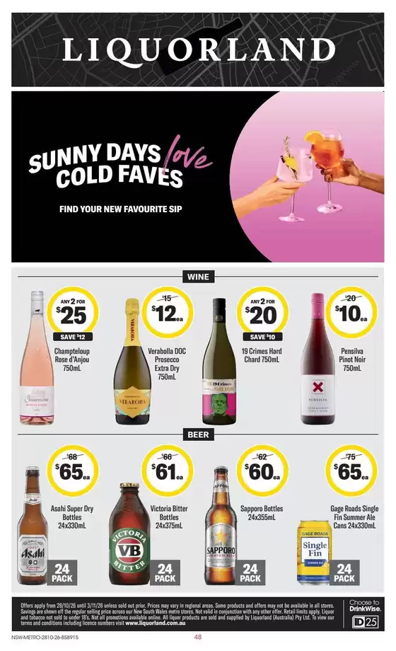 Liquorland catalogue | Weekly Specials | 2026-10-28T00:00:00.000Z - 2026-11-03T00:00:00.000Z