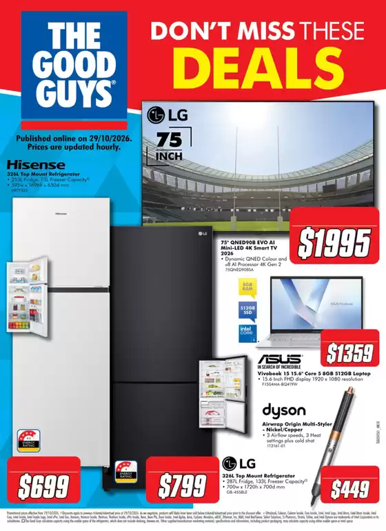 The Good Guys catalogue | Don't Miss These Deals | 2026-10-30T00:00:00.000Z - 2026-11-05T00:00:00.000Z
