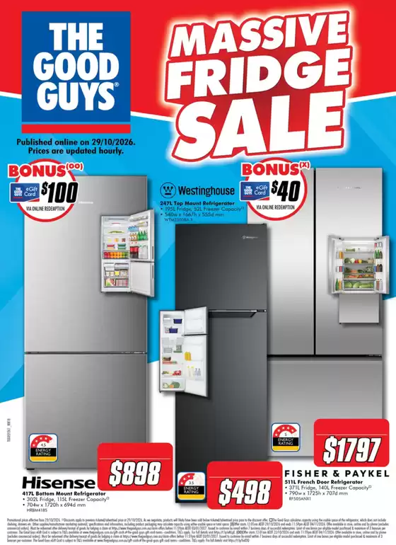 The Good Guys catalogue | Massive Fridge Sale | 2026-10-30T00:00:00.000Z - 2026-11-05T00:00:00.000Z