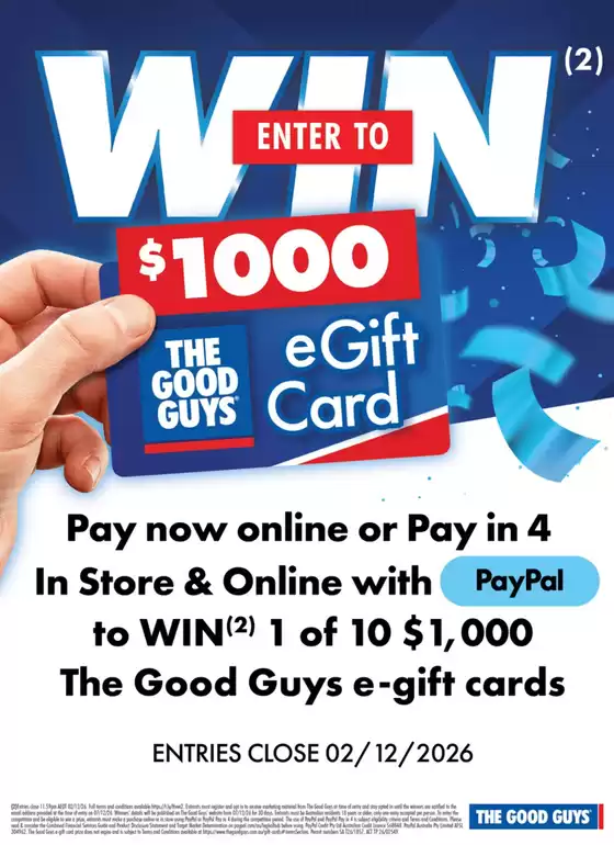 The Good Guys catalogue | Enter To Win | 2026-10-30T00:00:00.000Z - 2026-12-02T00:00:00.000Z