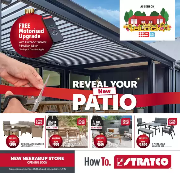 Stratco catalogue | The Stratco: Reveal Your New Patio - WA | 2025-10-31T00:00:00.000Z - 2025-12-11T00:00:00.000Z
