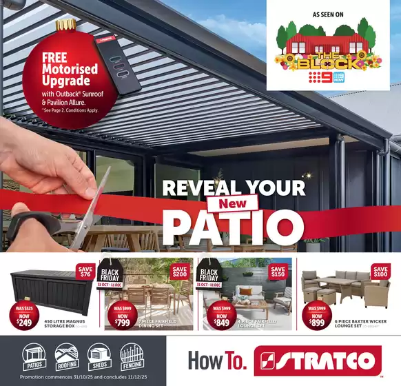 Stratco catalogue | The Stratco: Reveal Your New Patio - VIC | 2025-10-31T00:00:00.000Z - 2025-12-11T00:00:00.000Z