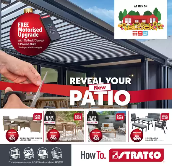 Stratco catalogue | The Stratco: Reveal Your New Patio - QLD | 2025-10-31T00:00:00.000Z - 2025-12-11T00:00:00.000Z