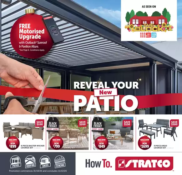Stratco catalogue | The Stratco: Reveal Your New Patio - SA | 2025-10-31T00:00:00.000Z - 2025-12-11T00:00:00.000Z