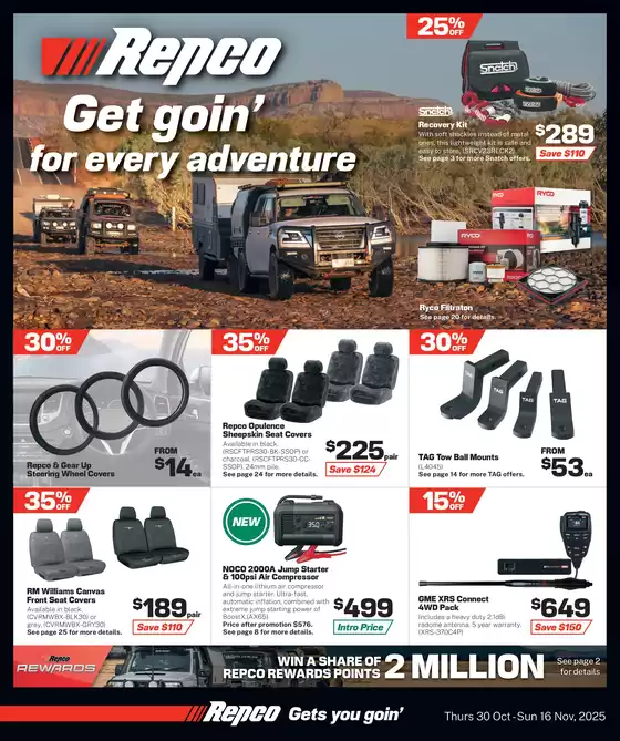 Repco catalogue | Get Goin' For Every Adventure | 2025-10-31T00:00:00.000Z - 2025-11-16T00:00:00.000Z