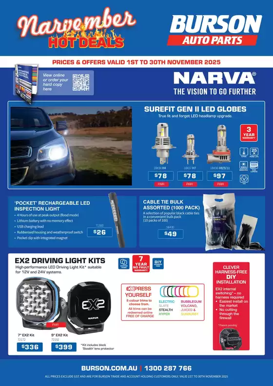 Burson Auto Parts catalogue | BA5940_NaravemberHotDeals_Catalogue - Promo Nov25 | 2025-11-01T00:00:00.000Z - 2025-11-30T00:00:00.000Z