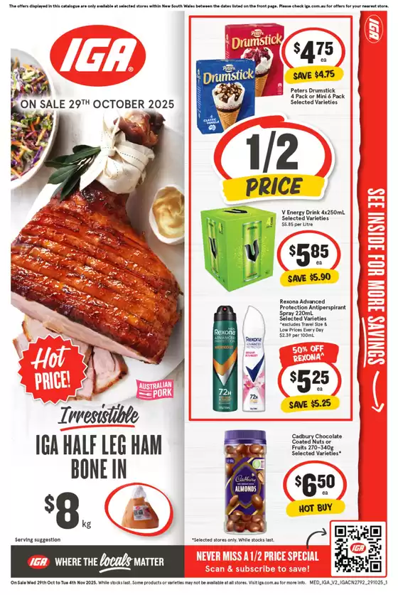 IGA catalogue in Bangalow NSW | Iga catalogue specials | 2025-10-29T00:00:00.000Z - 2025-11-04T00:00:00.000Z