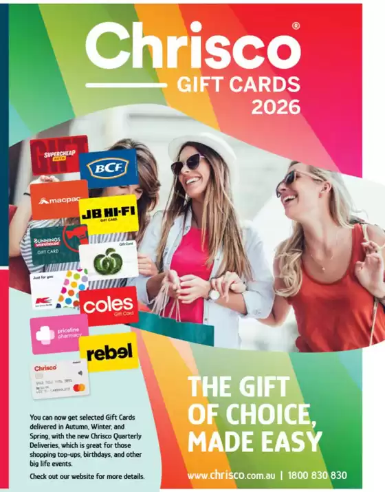Chrisco catalogue in Perth WA | Gift Cards 2026 | 2025-11-03T00:00:00.000Z - 2026-12-31T00:00:00.000Z