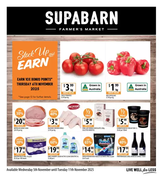 Supabarn catalogue in Drouin VIC | Weekly Specials 05/11 | 2025-11-05T00:00:00.000Z - 2025-11-11T00:00:00.000Z