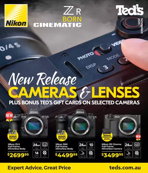 Ted's Cameras catalogue in Adelaide SA | New Releases | 2025-11-03T00:00:00.000Z - 2025-11-16T00:00:00.000Z