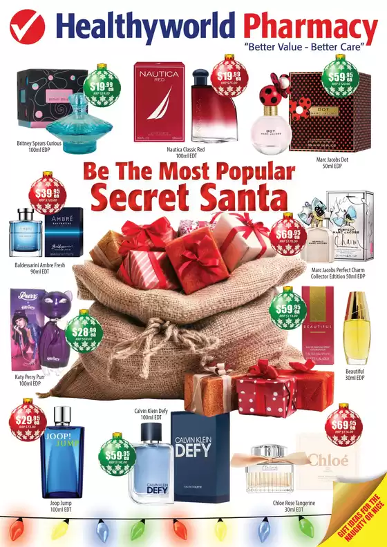 Healthy World Pharmacy catalogue in Perth WA | Be The Most Popular Secret Santa | 2025-11-05T00:00:00.000Z - 2025-11-30T00:00:00.000Z