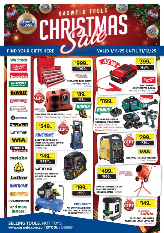 Gasweld catalogue | Christmas Sale | 2025-11-03T00:00:00.000Z - 2025-12-31T00:00:00.000Z