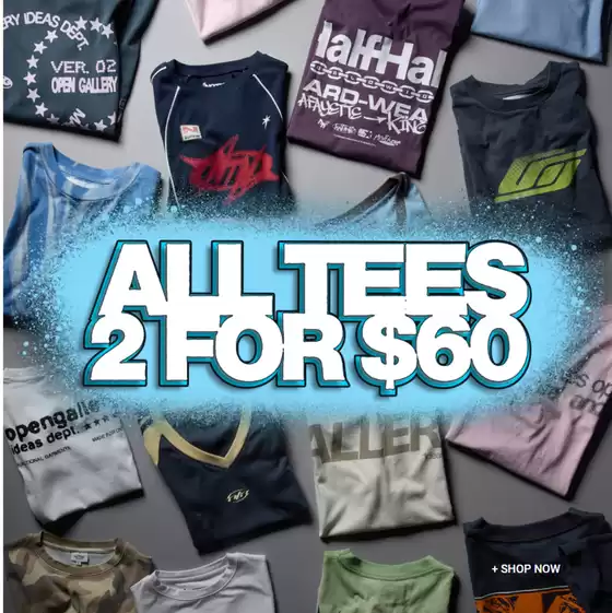 Factorie catalogue | All Tees, 2 For $60 | 2025-11-04T00:00:00.000Z - 2025-11-18T00:00:00.000Z