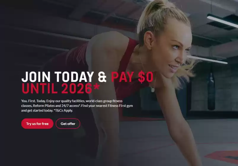 Fitness First catalogue in Perth WA | Join Today & Pay $0 | 2025-11-04T00:00:00.000Z - 2025-12-31T00:00:00.000Z