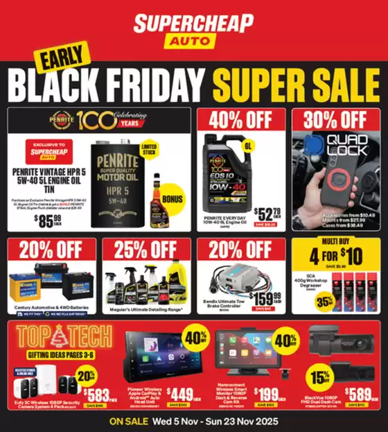Supercheap Auto catalogue | Early Black Friday Super Sale | 2025-11-05T00:00:00.000Z - 2025-11-23T00:00:00.000Z