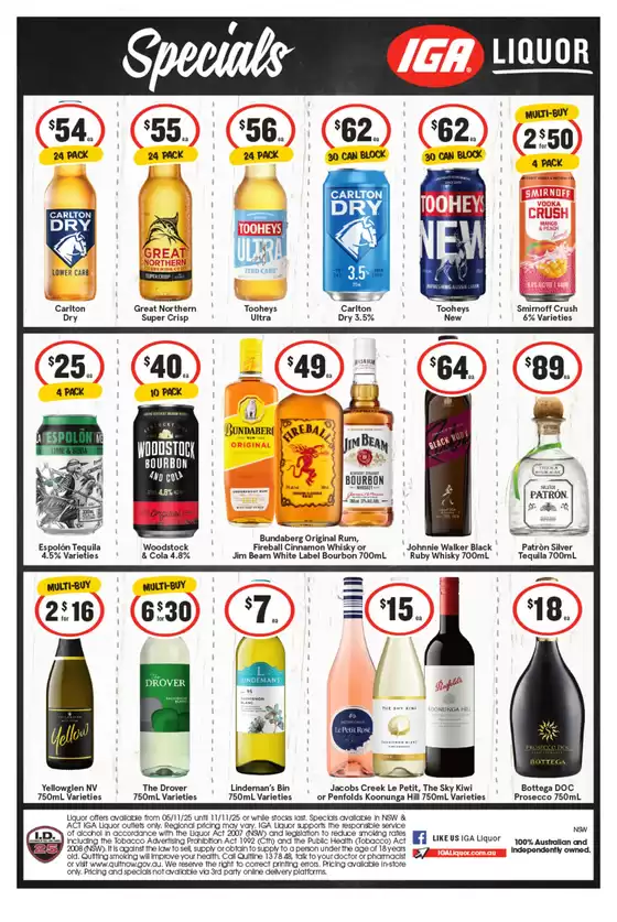IGA Liquor catalogue | VIC Specials | 2025-11-05T00:00:00.000Z - 2025-11-11T00:00:00.000Z